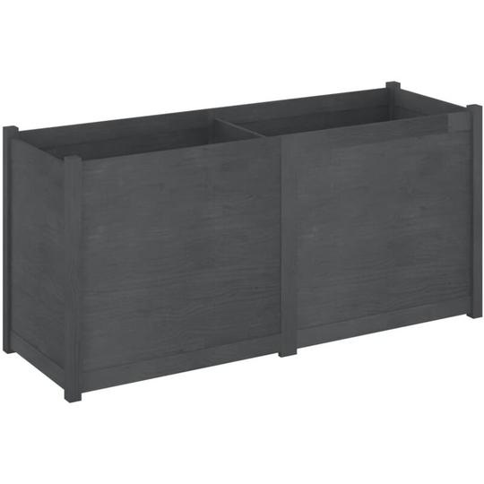 Vidaxl - Garden Planter Grey 150x50x70 cm Solid Pinewood Grey