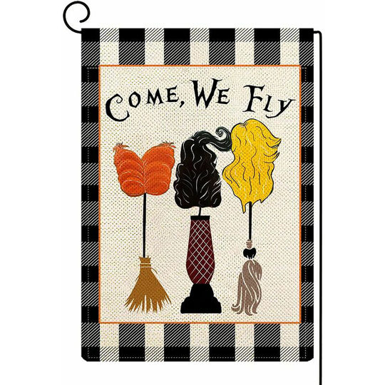 30.48 x 45.72 cm Witch Garden Banner Double Sided Halloween Fall Farmhouse Seasonal Holiday Yard DecorationHalloween Hocus Pocus Sanderson Sisters