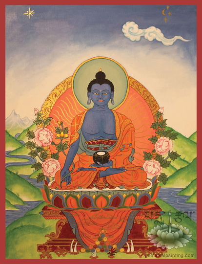 Medicine Buddha Thangka Print 2