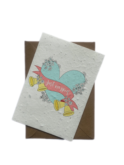 Seeded Wedding Card. Plantable Card, Grows Flowers