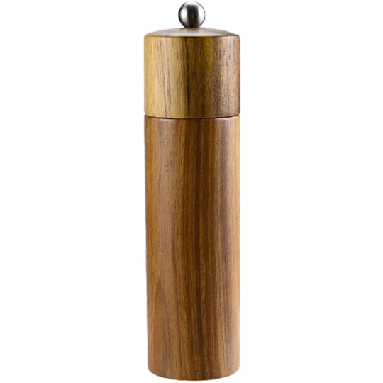 Fvbjd - Wooden Salt and Pepper Grinder, Sustainable Acacia Wood, Elegant Sea Salt Grinder and Black Pepper Mill 8 inch wooden straight body stainless