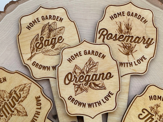 Herb Plant Marker | Plant Stake Herb Garden Marker Wood Label Mother's Day