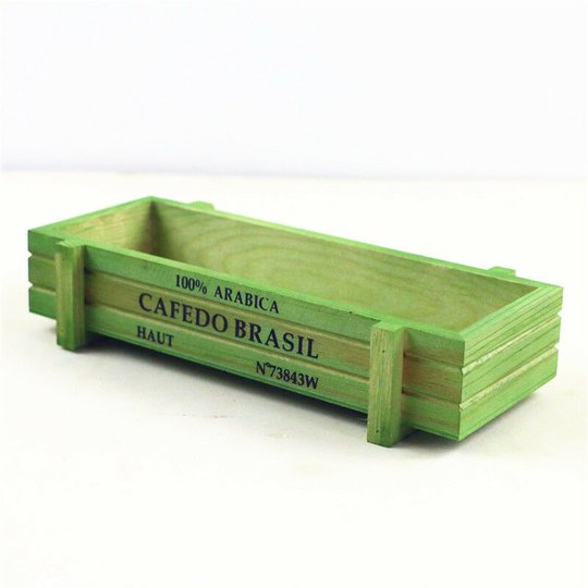 Litzee - Wooden Outdoor Garden Planter, Rectangular Flower Box, Outdoor Balcony Planter, Indoor & Outdoor Plant Pot 1pcs Green