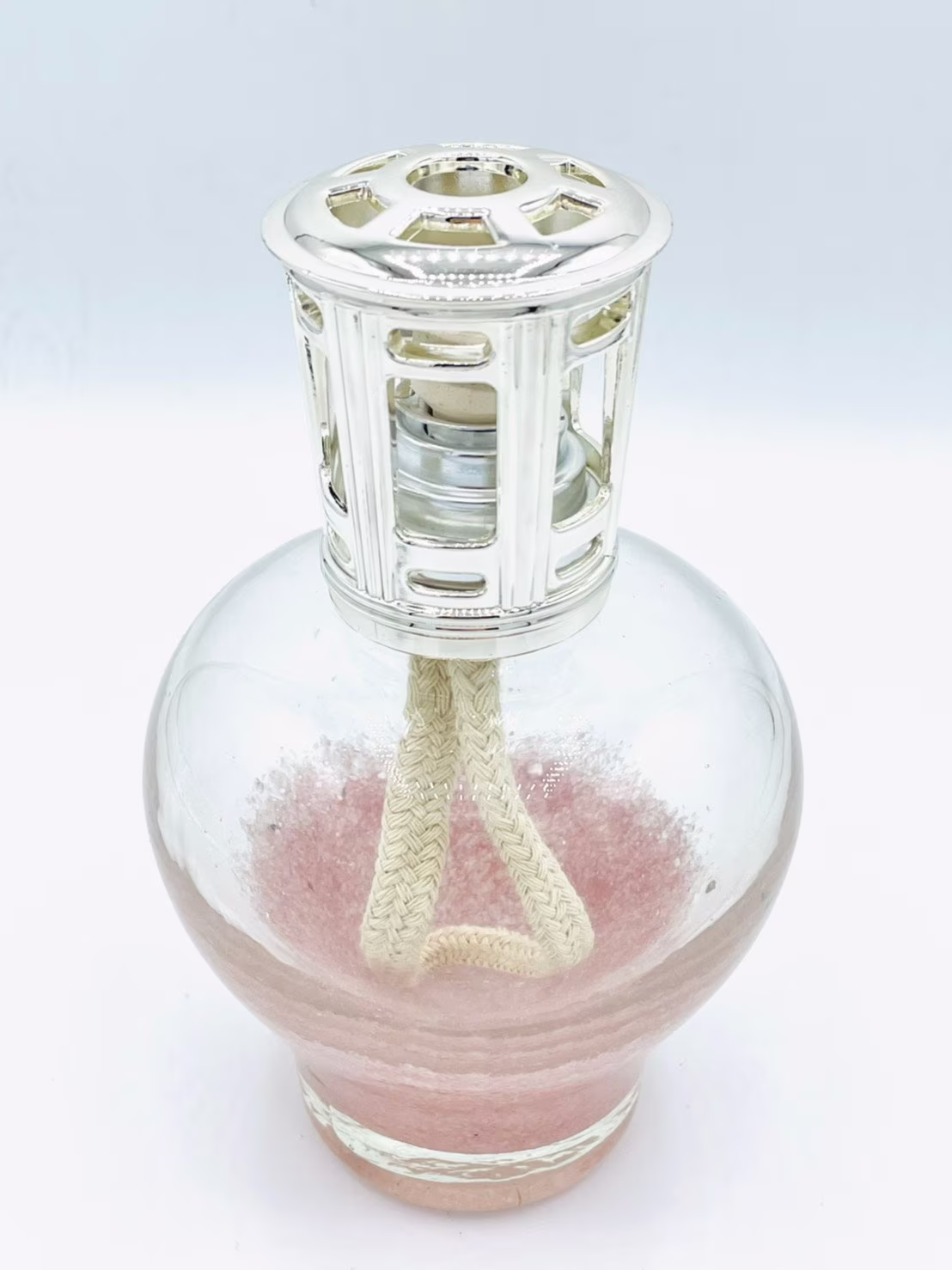 Sea Salt Fragrance Oil Lamp Glass Effusion Catalytic Wick Burner To Purify Air