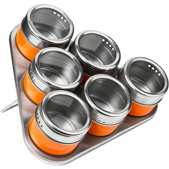 Premier Housewares - Orange Spice Jars Triangular Tray