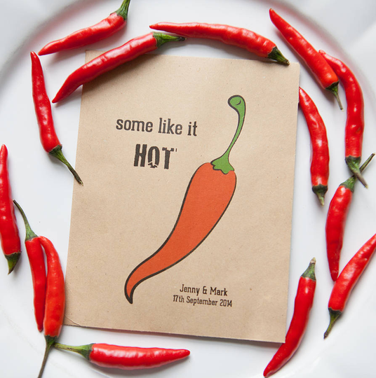 10 'Some Like It Hot' Seed Packet Favours