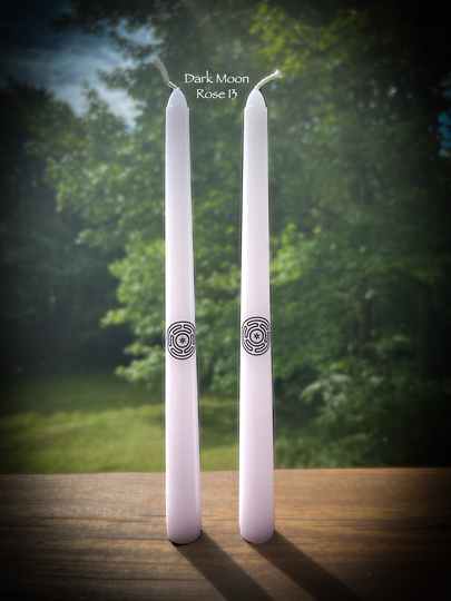 2 Pack Hekate Altar Candles | Tapers Stropholos Hekate's Wheel Labyrinth Ritual Devotional Offering