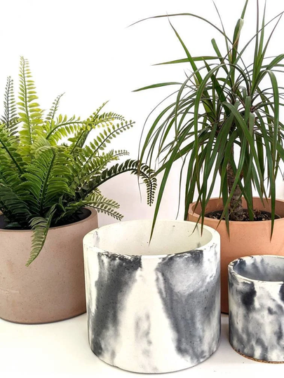 Big Concrete Planter Pot | 23 Rainbow Colours Xl Pastel Plant Marble Planter Large Round Cactus Succulent Monstera