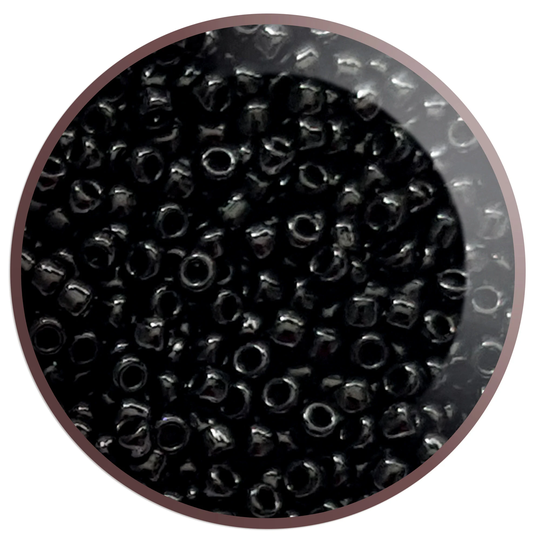 6/0 Tr-49 Jet Black Opaque Toho Seed Beads - 10G, 30G Bag Round Beading Supplies Australian Seller