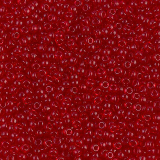 Seed Bead 11-141 Miyuki Beads 11/0 Transparent Ruby 10 Grams Diy