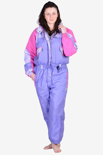 Vintage 1980's White Season Ski Suit | Size 16 - Www.brickvintage.com