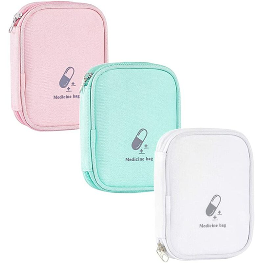 Empty First Aid Kit 3 Pieces First Aid Kit Medicine Kit Mini Portable First Aid Kits Mini First Aid Kit for Travel,First Aid Kit