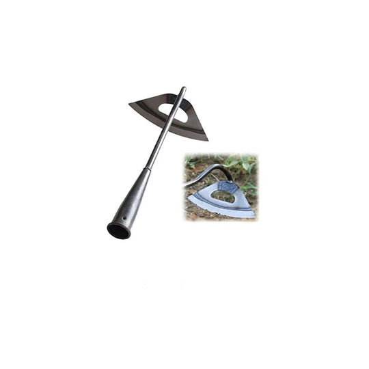 1PCS Hand Hardened All Steel Hollow Hoe, Garden Planting Hoe Handheld Portable Steel Loosening Soil Tool, Home Weeding Rake Garden Agriculture Tool
