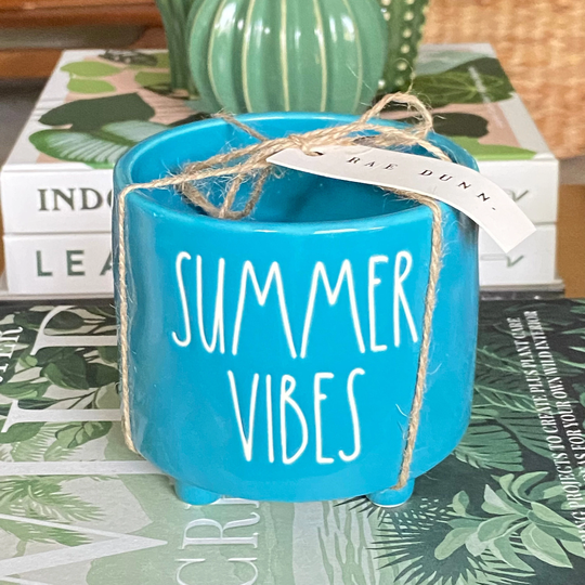 Rae Dunn Summer Vibes Ceramic Planter Plant Pot