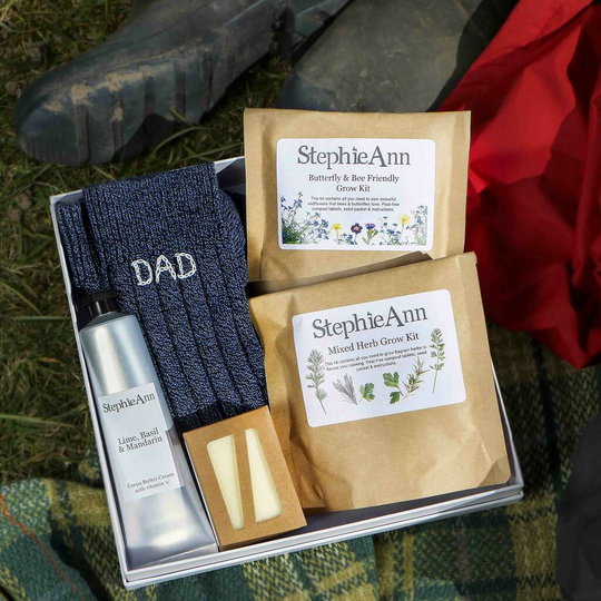 Personalised Men's Socks Relax And Grow Gift Box
