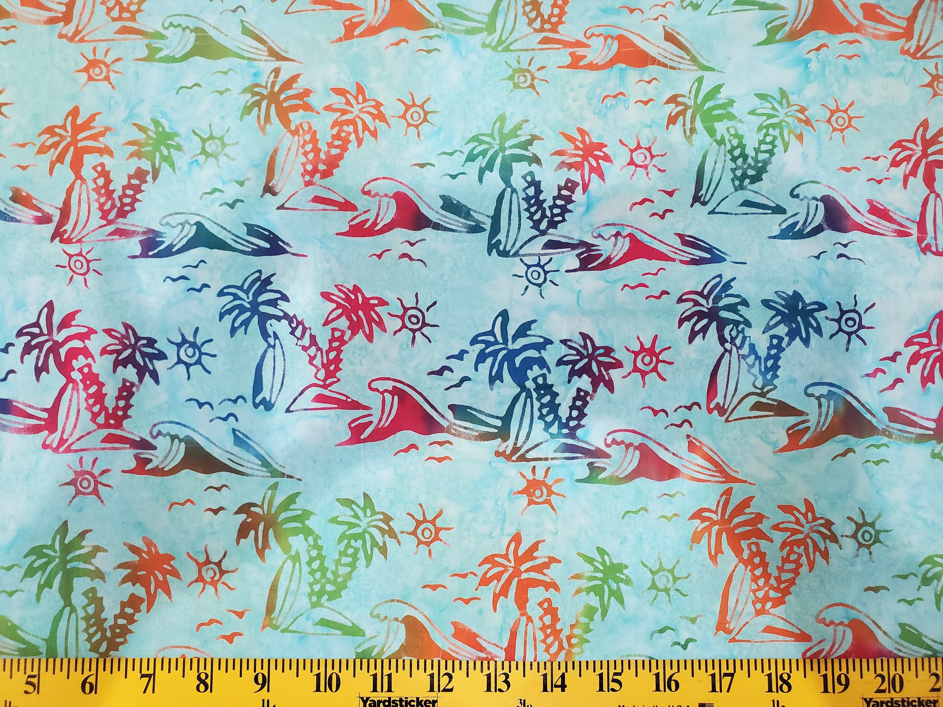 Anthology Fabrics Four Seasons Summer Paradise Beach Vacation Hawaiian Batik 100% Quilting Cotton 193035072491