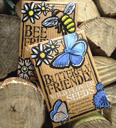 Two Pack Of Bee And Butterfly Friendly Seeds