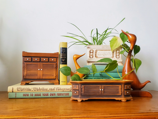 Vintage Collection Of Dresser Planters // Inarco & Napcoware Furniture Planter Houseplant Decor