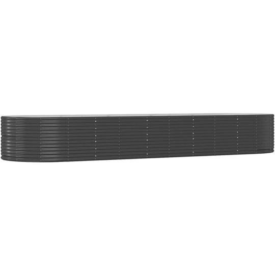 Garden Planter Anthracite 447x140x68 cm Powder-coated Steel Vidaxl Anthracite