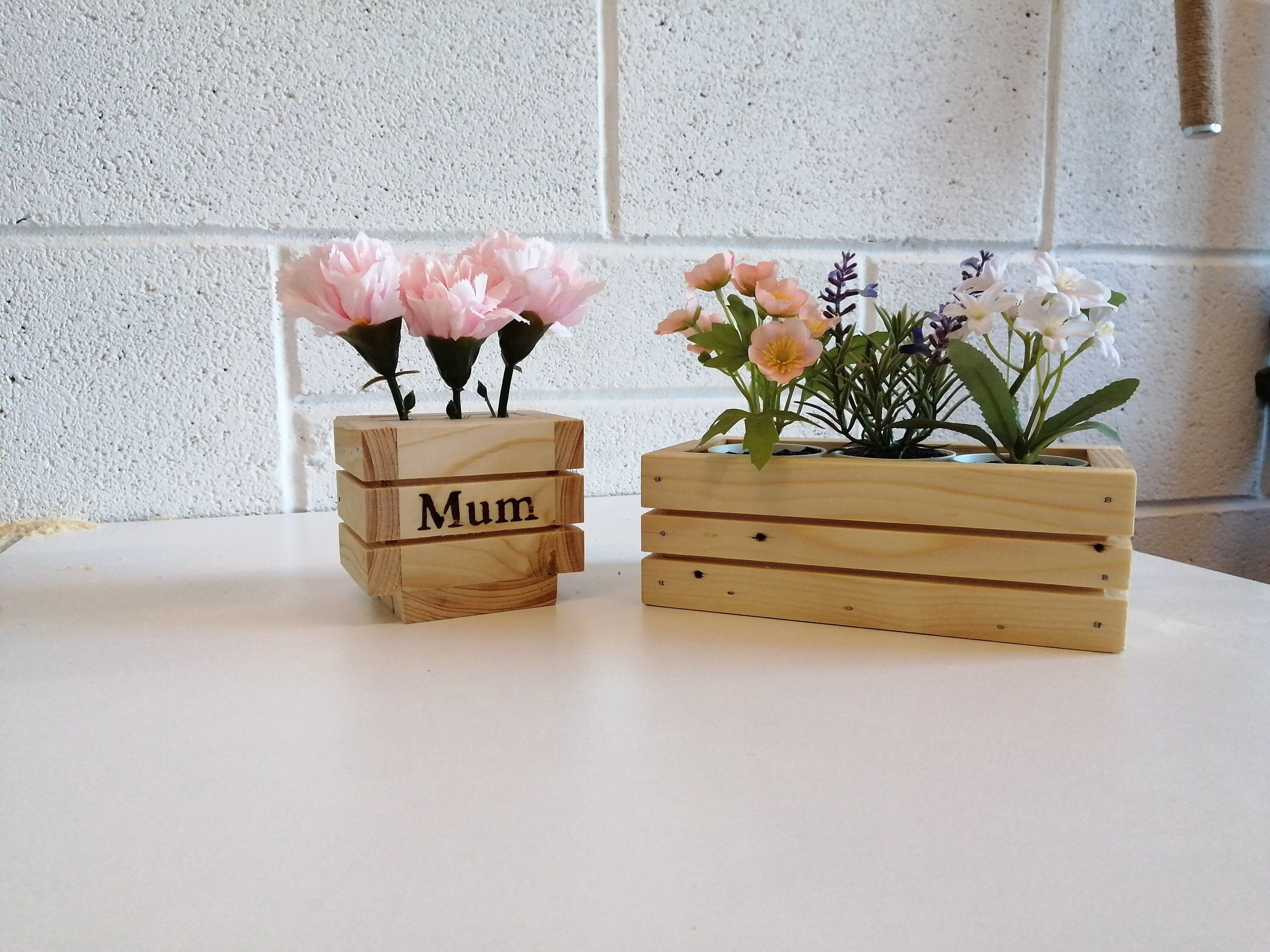 Indoor Planters, Small Plant Pot, Wooden Planter, Home Decor, Desk Accessories, Mothers Day Gift, Housewarming Gift For Mum, Her
