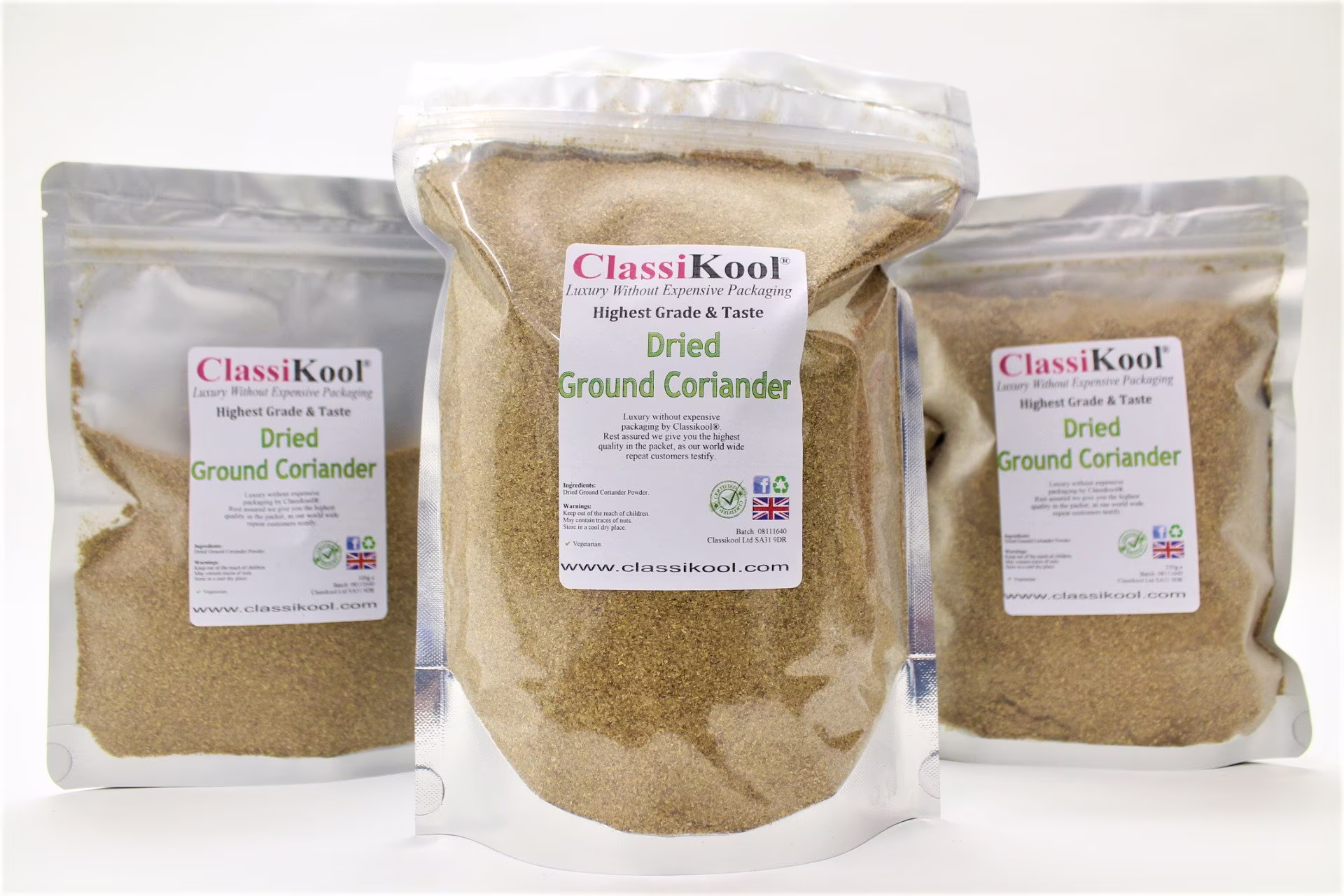 Classikool Dried Ground Coriander Powder Quality Dhania For Cooking & Seasoning | Free UK Post