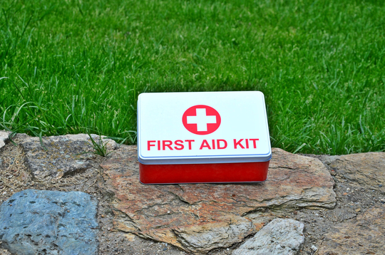 Medical Red Cross First Aid Kit, Metal Decor, Paramedic, Unused Box