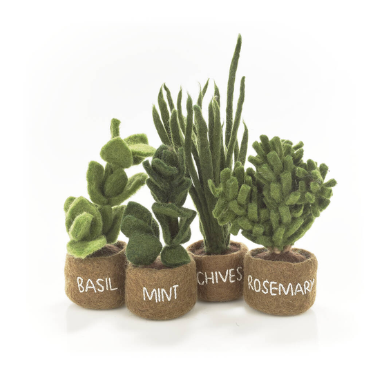 Handmade Felt Herbs Standing Decoration