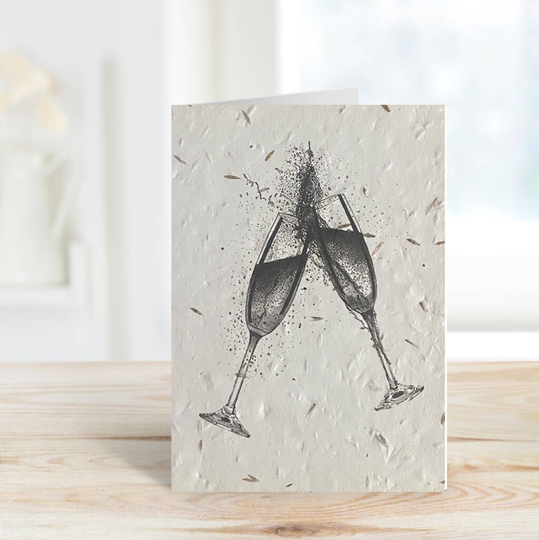 Plantable Seeded Cheers Celebration Eco Greeting Card