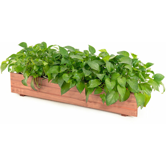 Outdoor Raised Garden Bed Fir Wood Elevated Flower Herbs Planter Growing Box