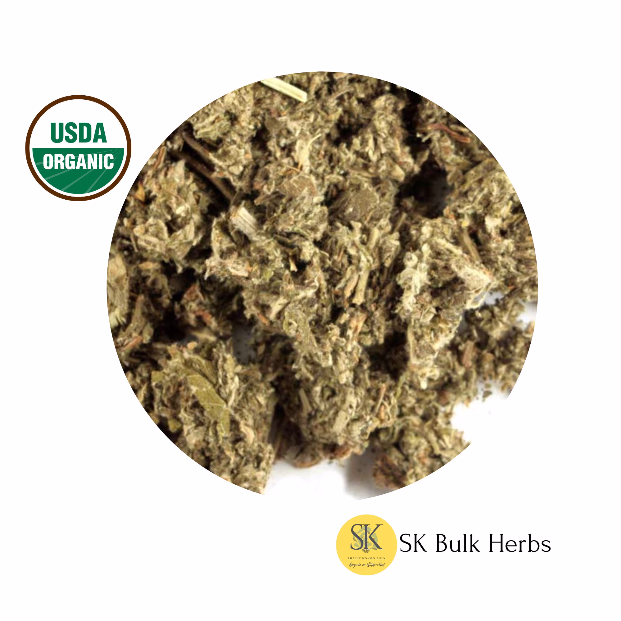 Mugwort Tea Herb, 2 lb Bulk | Organic Artemisia, Cut & Sifted Mugwart