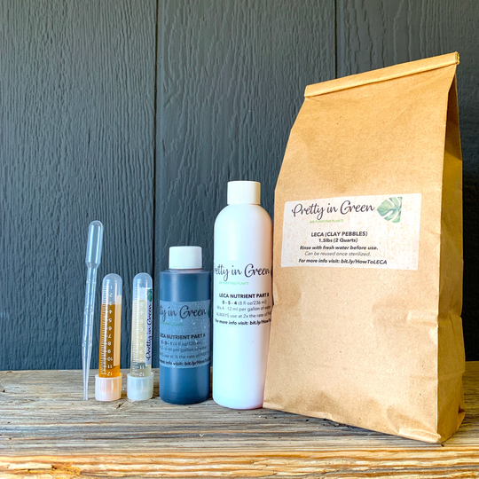 Leca Kit Full Set Nutrients, Clay Pebbles, Vitamins, Ph Down - Semi Hydroponics