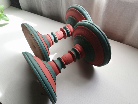Wooden Flower Pot Stand Vintage. Set Of 2