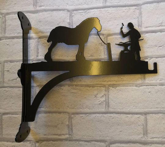 Horse & Blacksmith Heavy Duty Hanging Basket Bracket