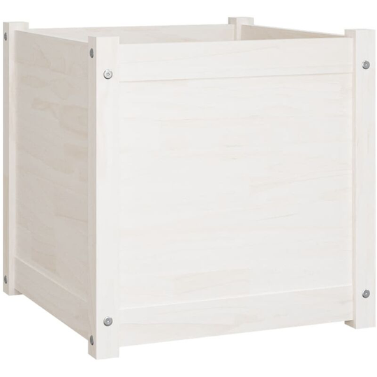 Vidaxl - Garden Planter White 50x50x50 cm Solid Pinewood White