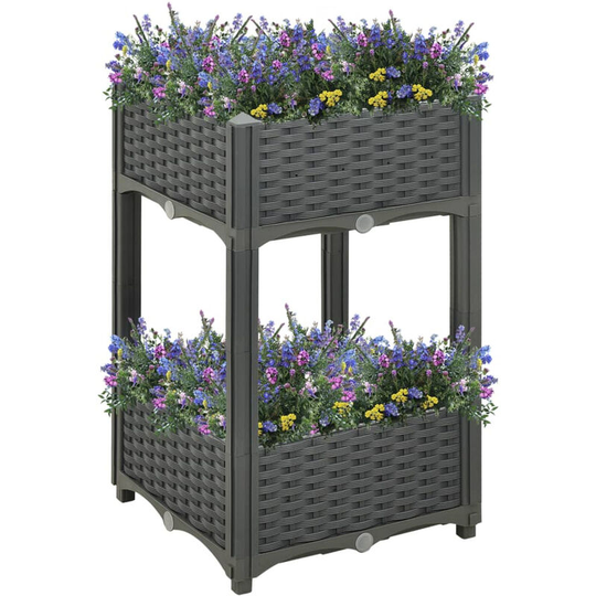 Asupermall - Raised Bed 40x40x71 cm Polypropylene