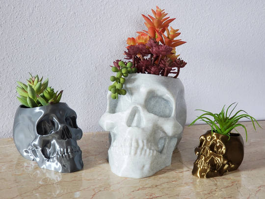 Skull Planter, Pot, Candy Bowl, Pen Holder