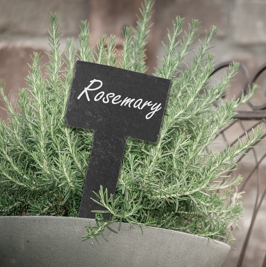 Engraved Slate Plant Marker Rectangle Shape Gifts Name Tag Rustic Natural Plaque