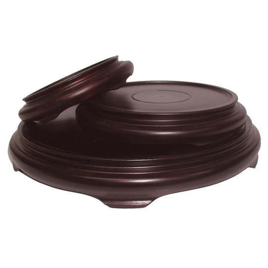 Solid Hard Wood Base For Lamp Or Vase. 25cm