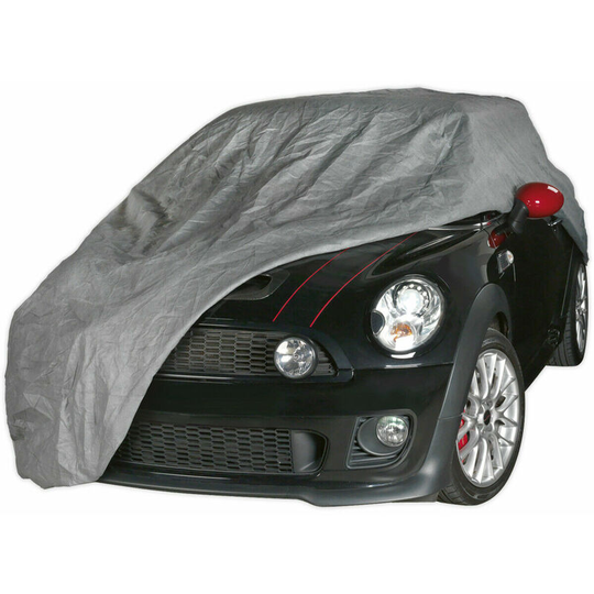 Loops - 3 Layer All Seasons Car Cover - 3800 x 1650 x 1200mm - Waterproof - Small