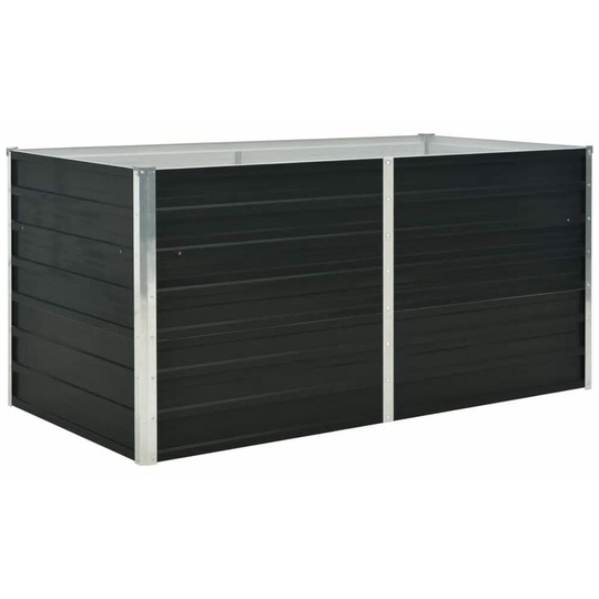 Raised Garden Bed Anthracite 160x80x77 cm Galvanised Steel vidaXL - Anthracite