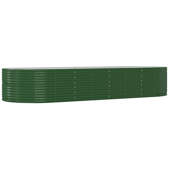 Garden Planter Green 367x140x68 cm Powder-coated Steel Vidaxl Green