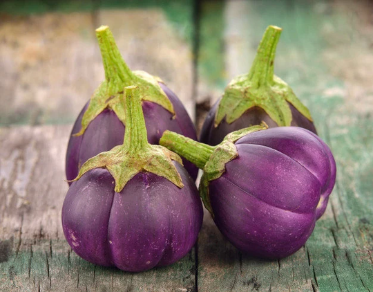 Eggplant Purple Miracle - Aubergine Heirloom Non Gmo Vegetable Seeds