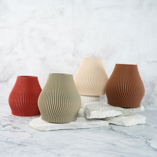 Ribbed Vase|Vase|Vase Pot|Desk Vase|Gift Vase| Dry Flower Indoor Vases