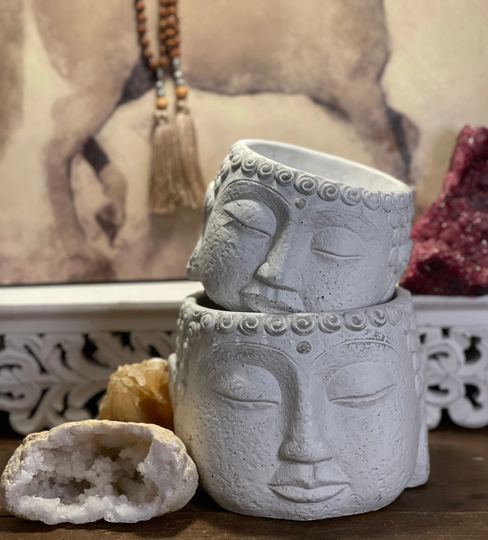 Medium Antique Gold Buddha Pot | Planter Golden