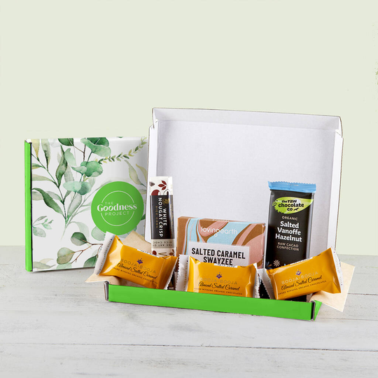 Salted Caramel And Nougat Vegan Chocolate Gift Box, Cream/Red