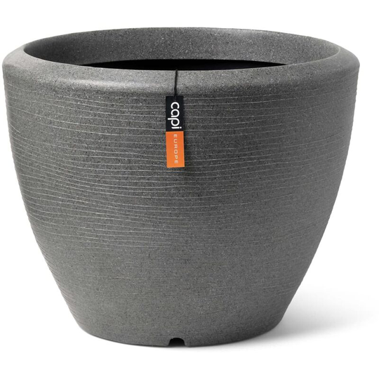 Plant Vase Arc Granite Tapered Low 48x35 cm Anthracite Capi Anthracite