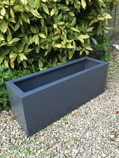 Dark Grey Aluminium Garden Planter