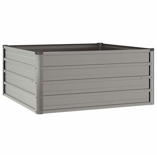 Garden Planter Grey 100x100x45 cm Weathering Steel Vidaxl Grey