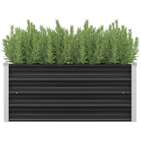 Asupermall - Garden Planter Anthracite 100x40x45 cm Galvanised Steel