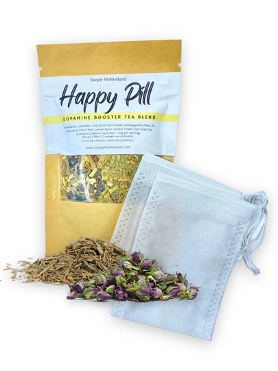 Happy Pill Herbal Loose Leaf Tea, Dopamine, Serotonin Booster, Joy Herbs